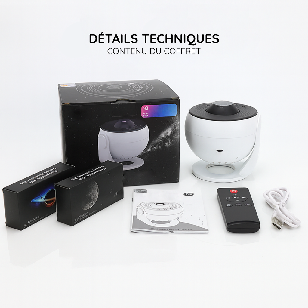 Veilleuse projecteur Galaxy avec Bruit & Timer - DreamGalaxy