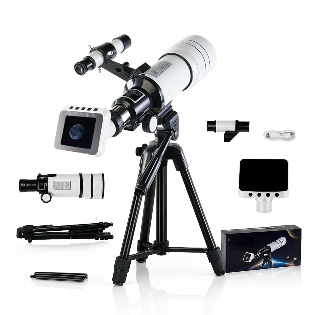 Télescope astronomique avec ecran observer la Lune et les Étoiles en Haute Résolution