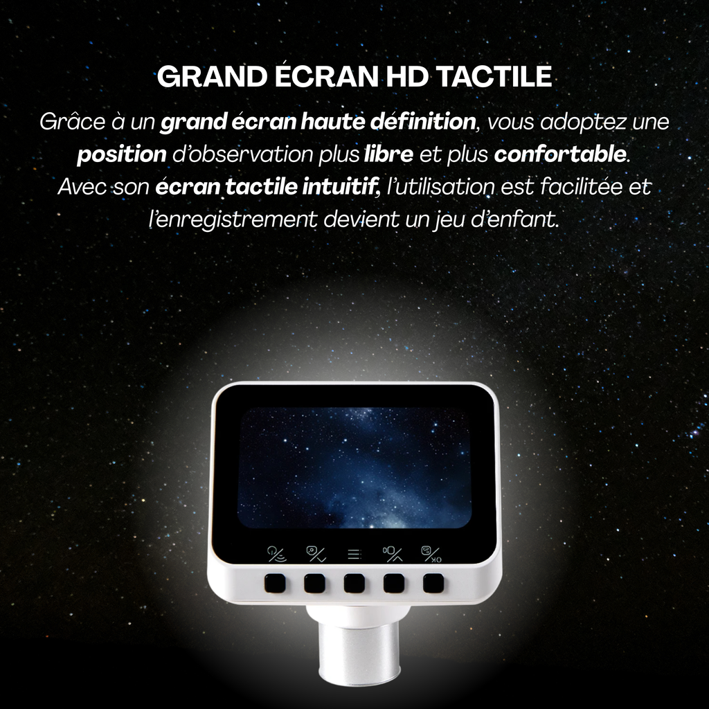 Télescope astronomique avec ecran observer la Lune et les Étoiles en Haute Résolution