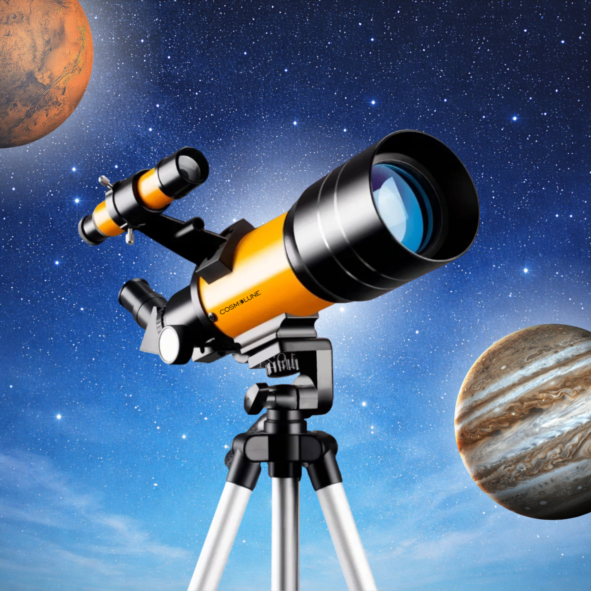 Télescope Astronomique Professionnel HD - Puissant et précis avec support smartphone