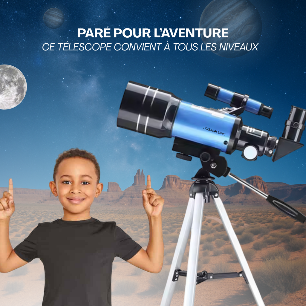 Télescope Astronomique Professionnel HD - Puissant et précis avec support smartphone