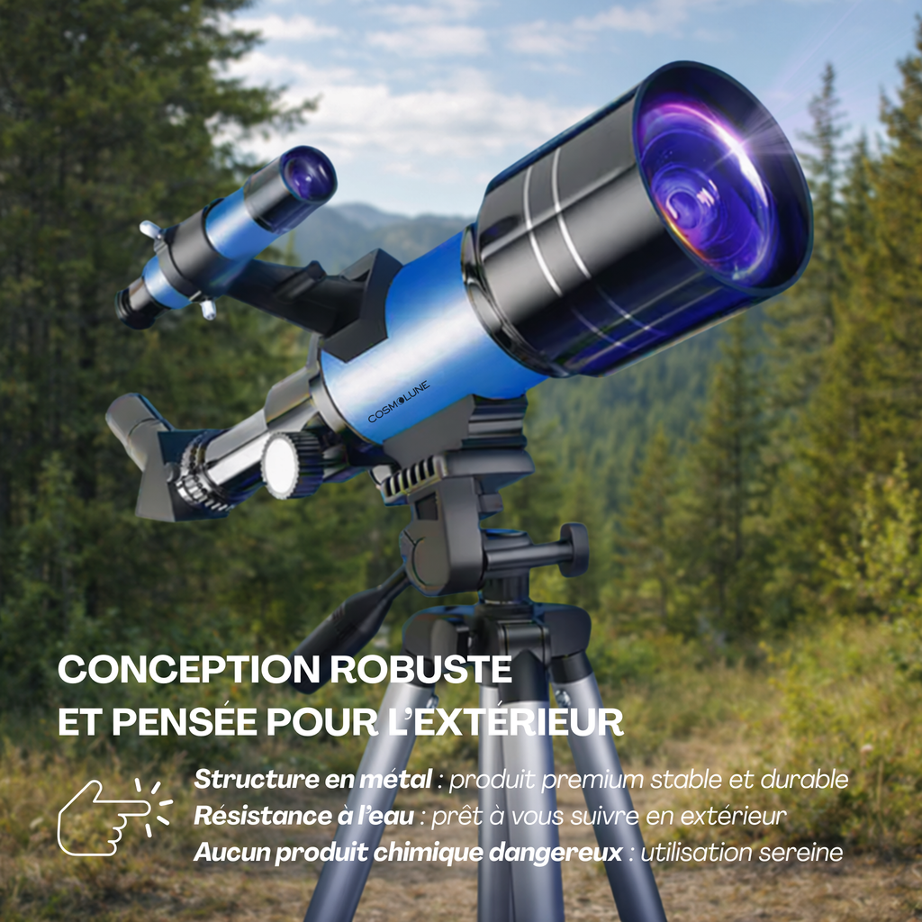 Télescope Astronomique Professionnel HD - Puissant et précis avec support smartphone