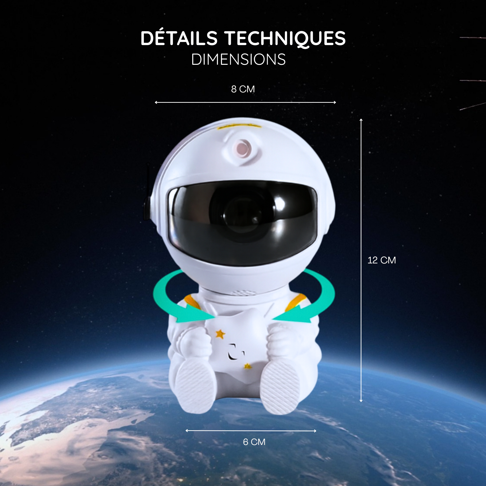Veilleuse astronaute LED ambiance univers relaxante