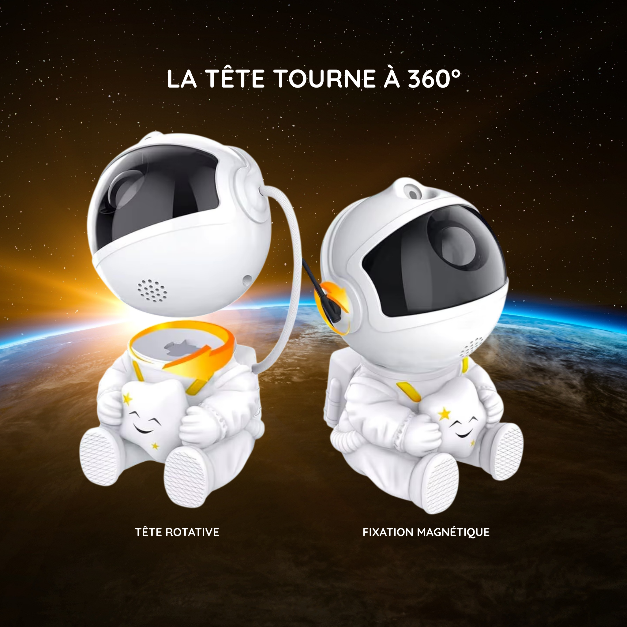 Veilleuse astronaute LED ambiance univers relaxante