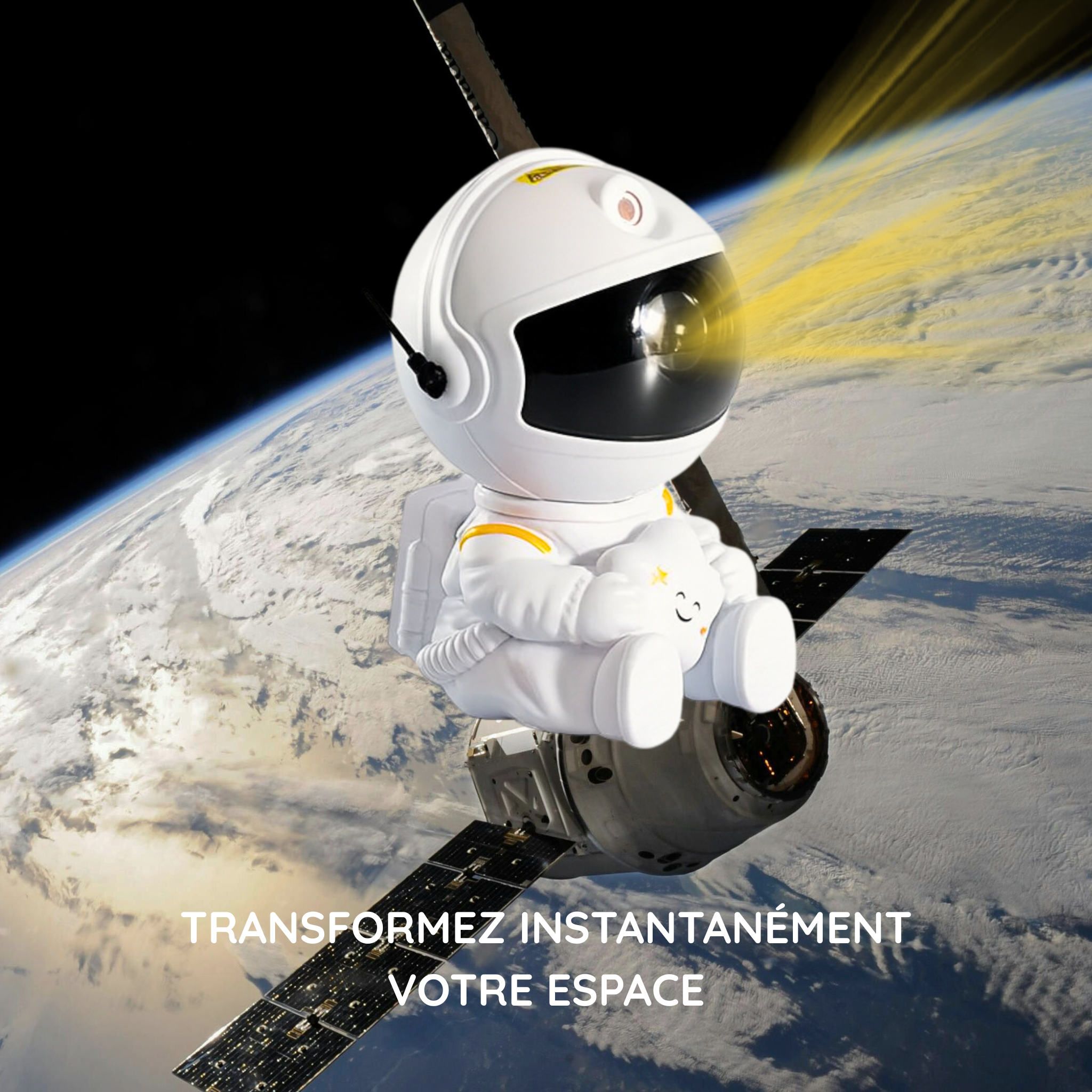 Veilleuse astronaute LED ambiance univers relaxante