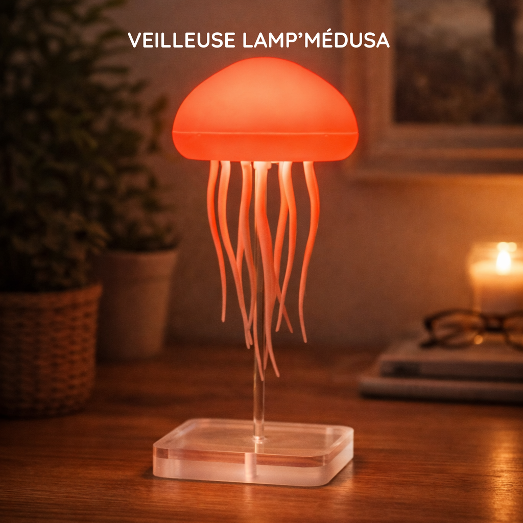 lampe decorative méduse apaisante multicolor