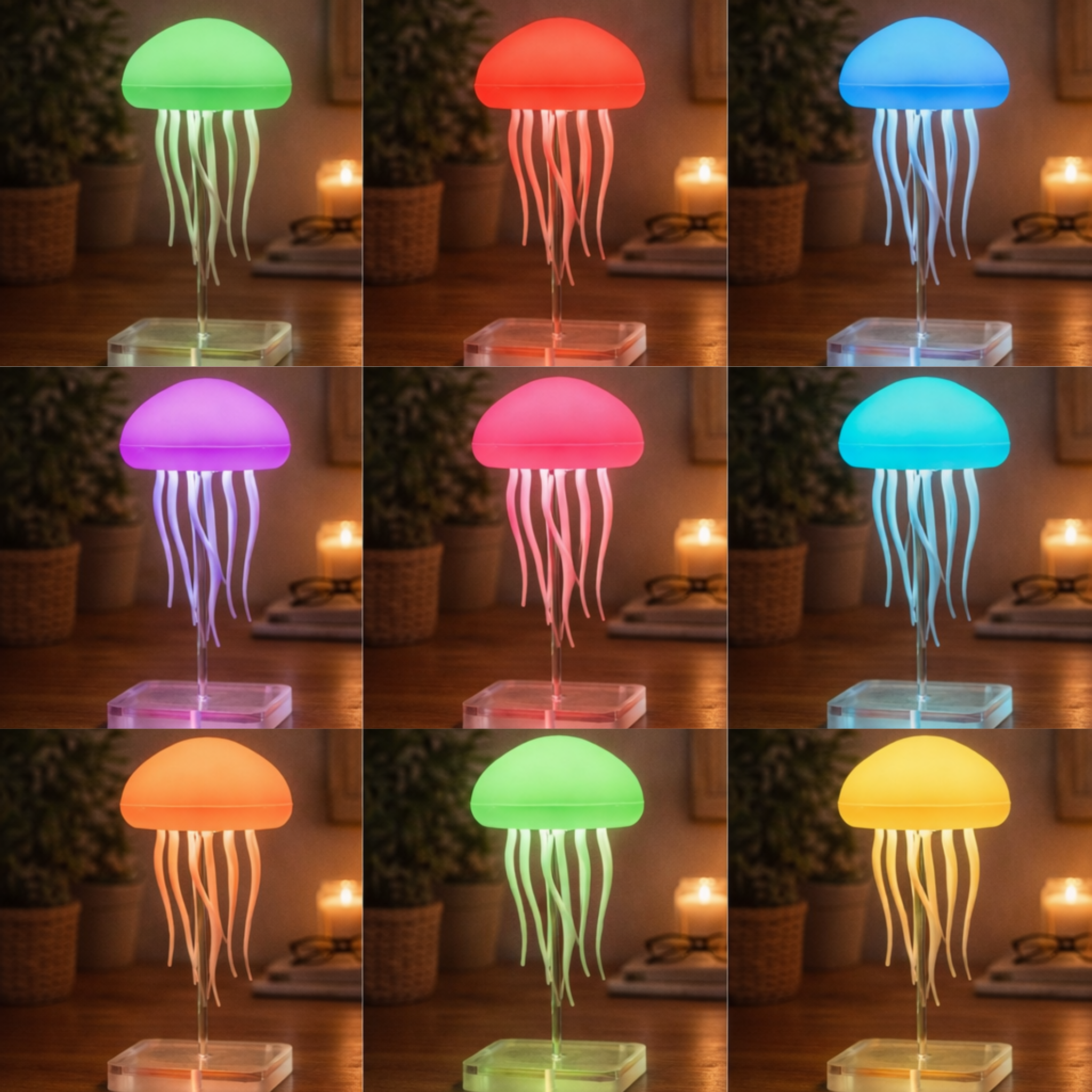 lampe decorative méduse apaisante multicolor