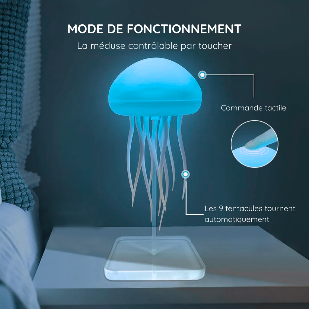 lampe decorative méduse apaisante multicolor