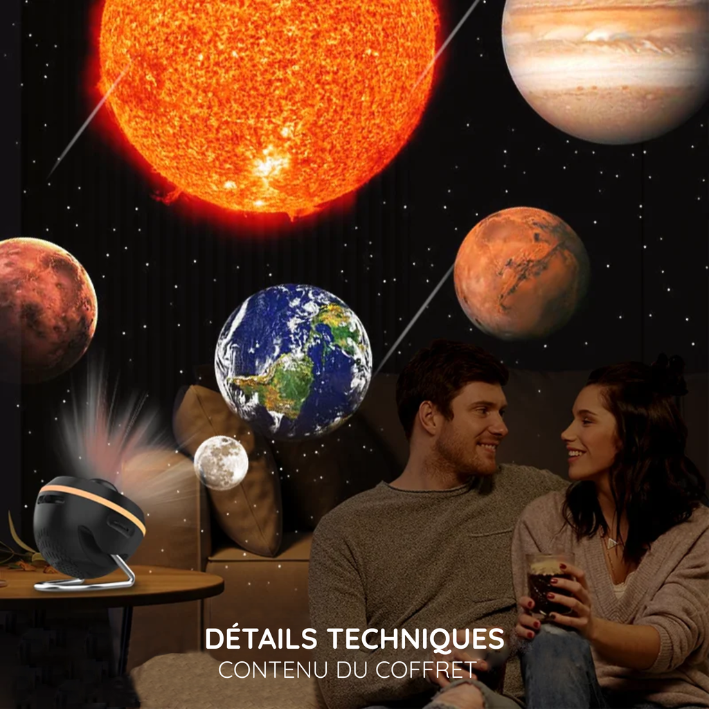 Projecteur Ciel Étoilé HD – 13 Diapositives, Rotation 360°, Chambre Enfant / Décoration