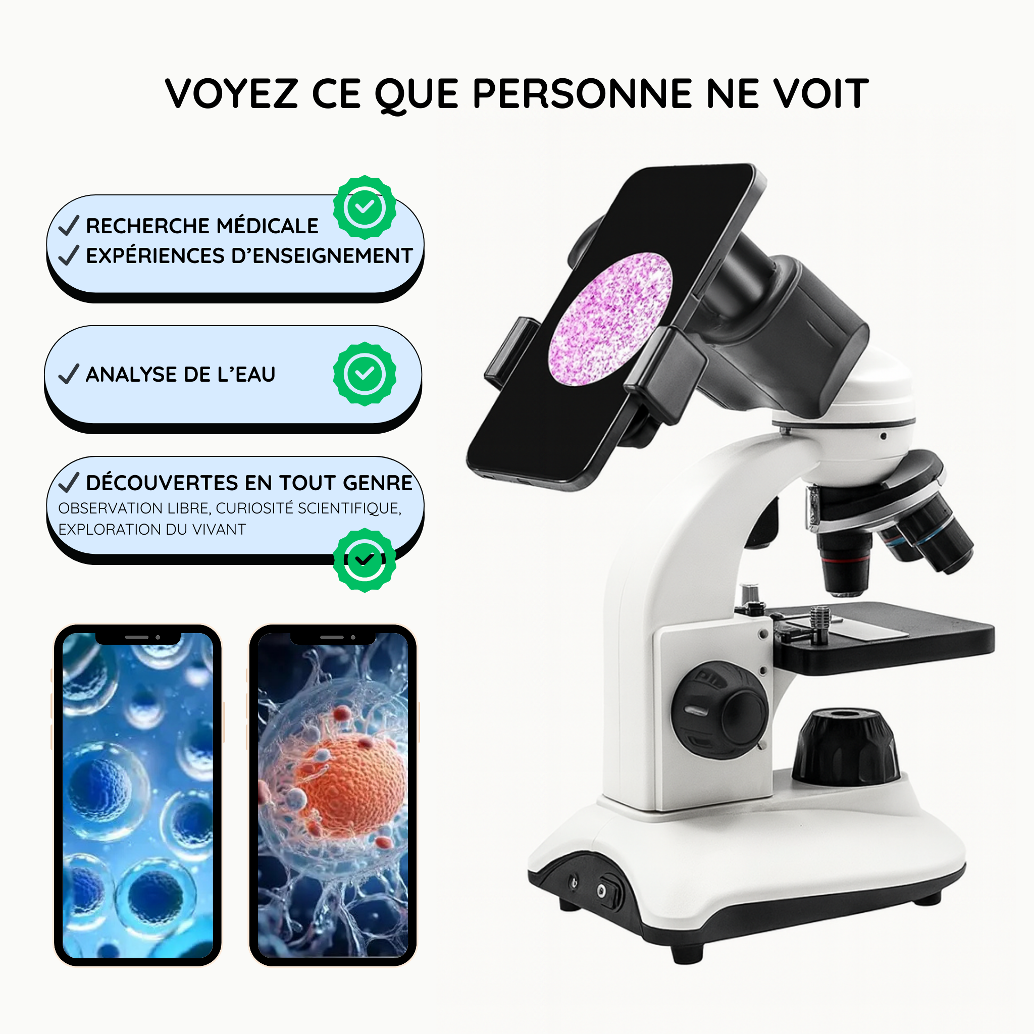 Microscope binoculaire HD – Explorer l’infiniment petit