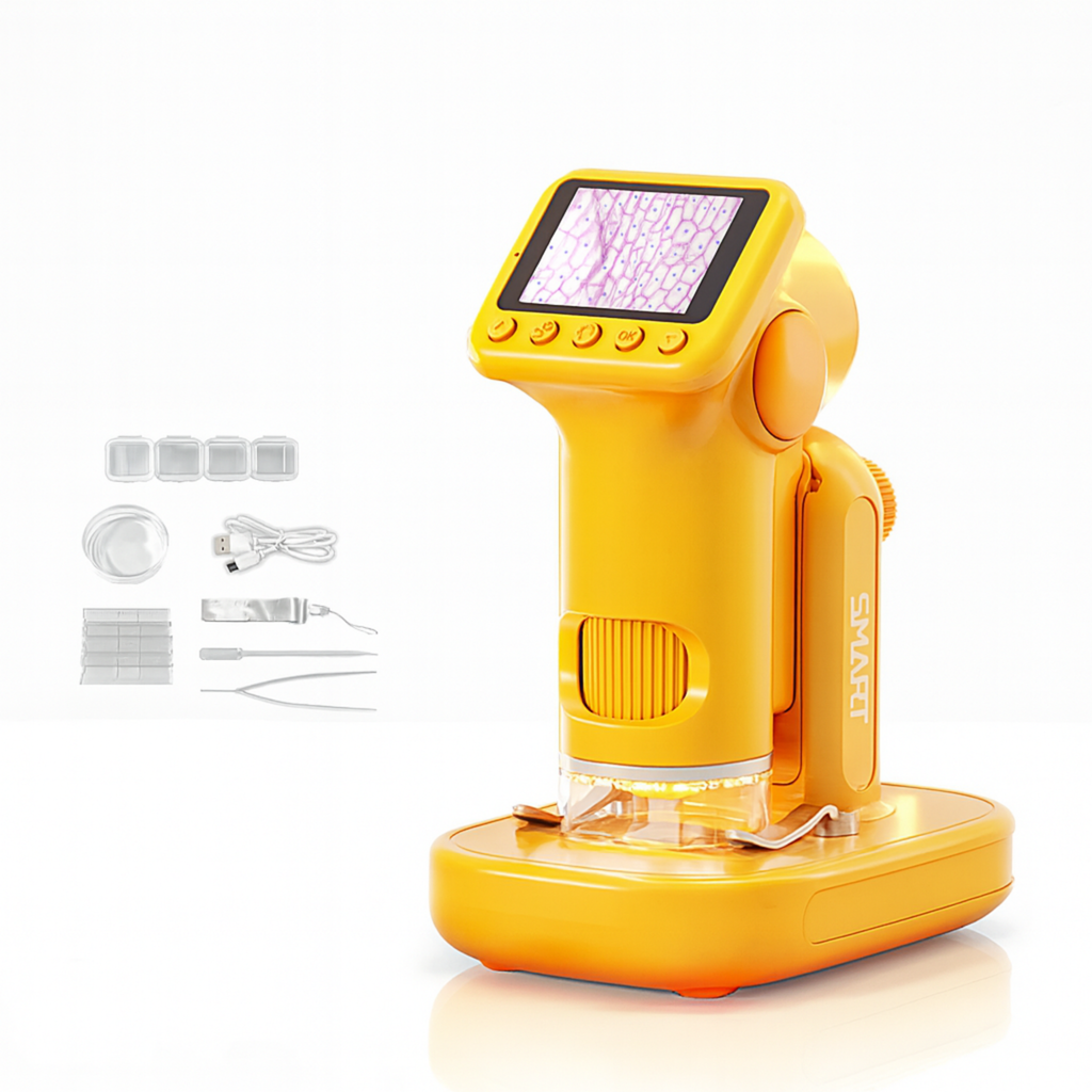 Microscope HD pour Enfants – Double Mode (Portable + Bureau)