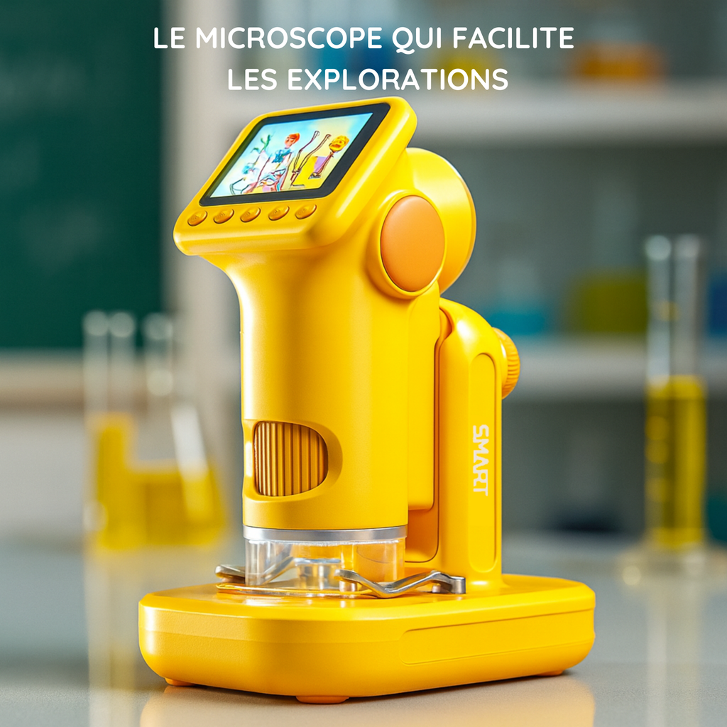 Microscope HD pour Enfants – Double Mode (Portable + Bureau)