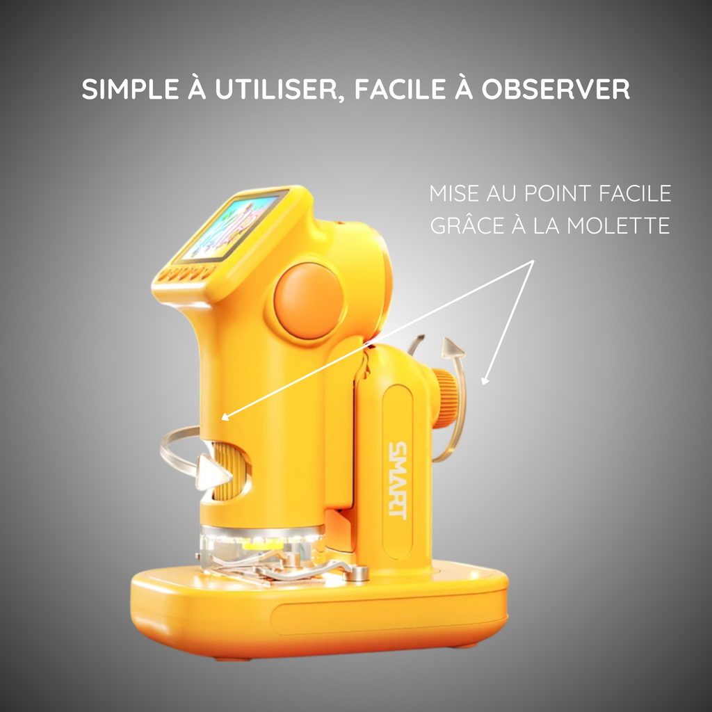 Microscope HD pour Enfants – Double Mode (Portable + Bureau)
