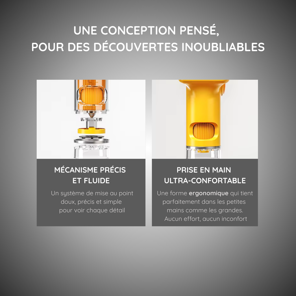 Microscope HD pour Enfants – Double Mode (Portable + Bureau)