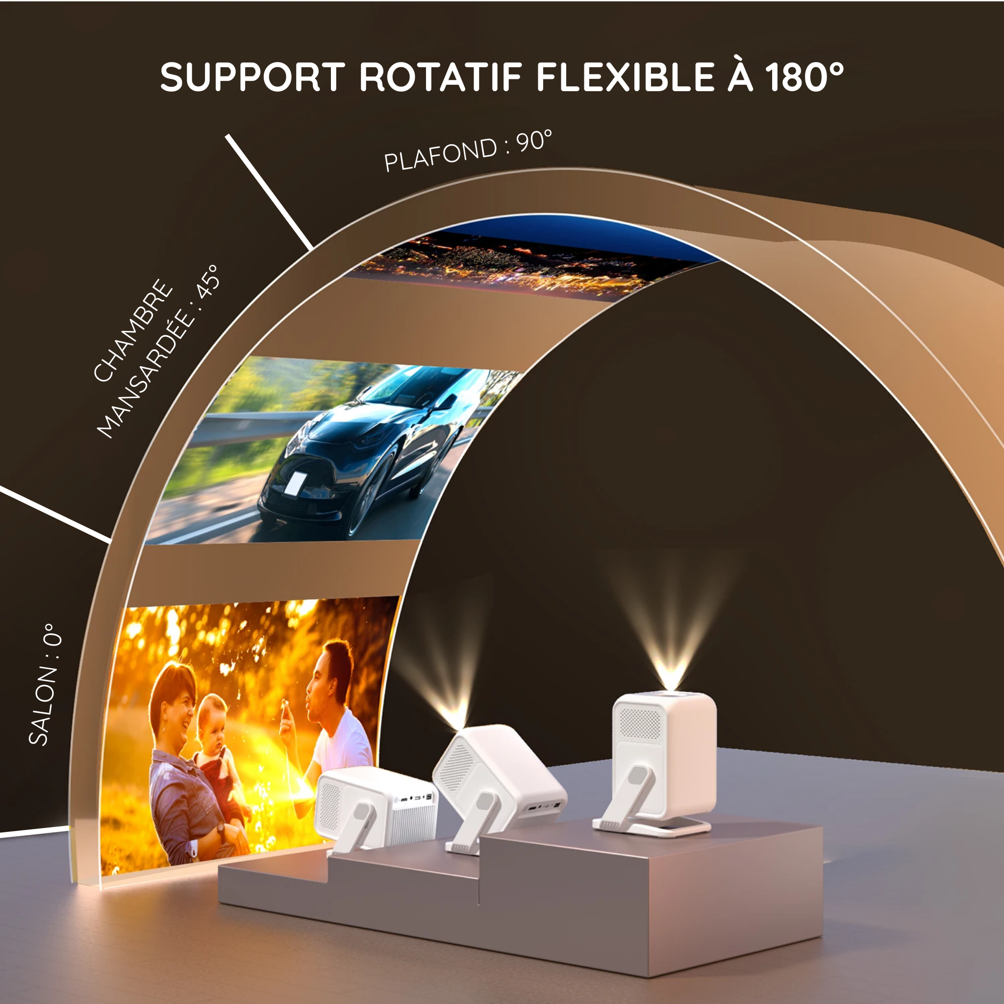 Vidéo projecteur Nova X  Home Cinema - Full HD 1080P - Intérieur et extérieur