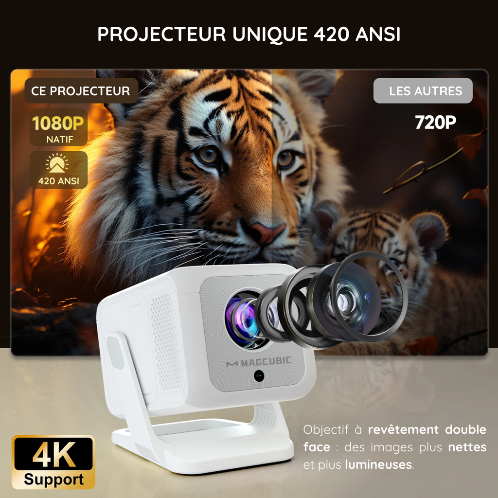Vidéo projecteur Nova X  Home Cinema - Full HD 1080P - Intérieur et extérieur