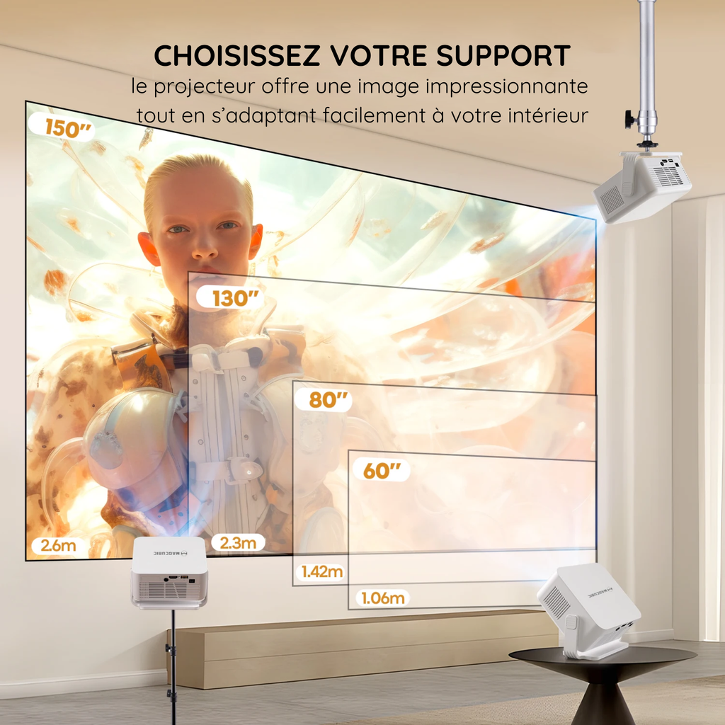 Projecteur vidéo portable MG3 - Image Haute résolution 4K
