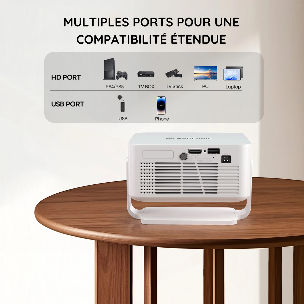 Projecteur vidéo portable MG3 - Image Haute résolution 4K