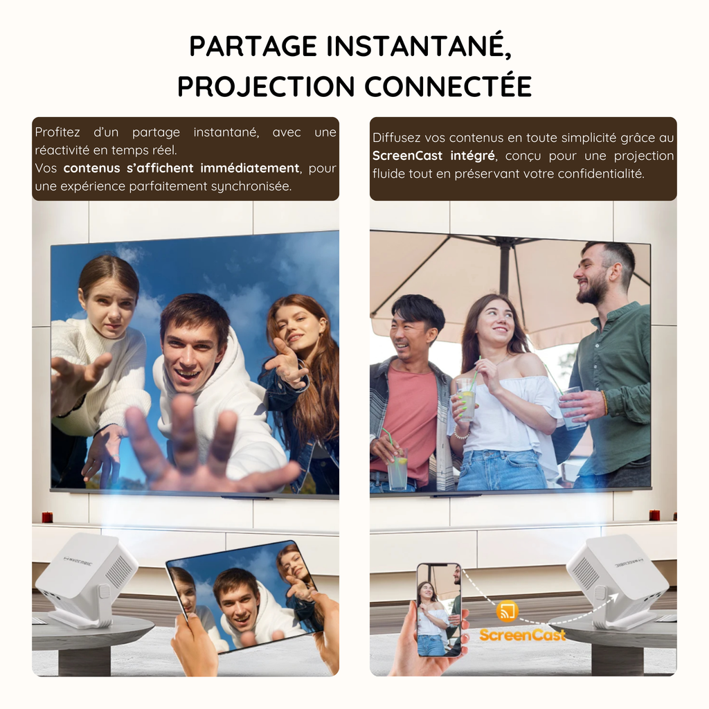 Projecteur vidéo portable MG3 - Image Haute résolution 4K