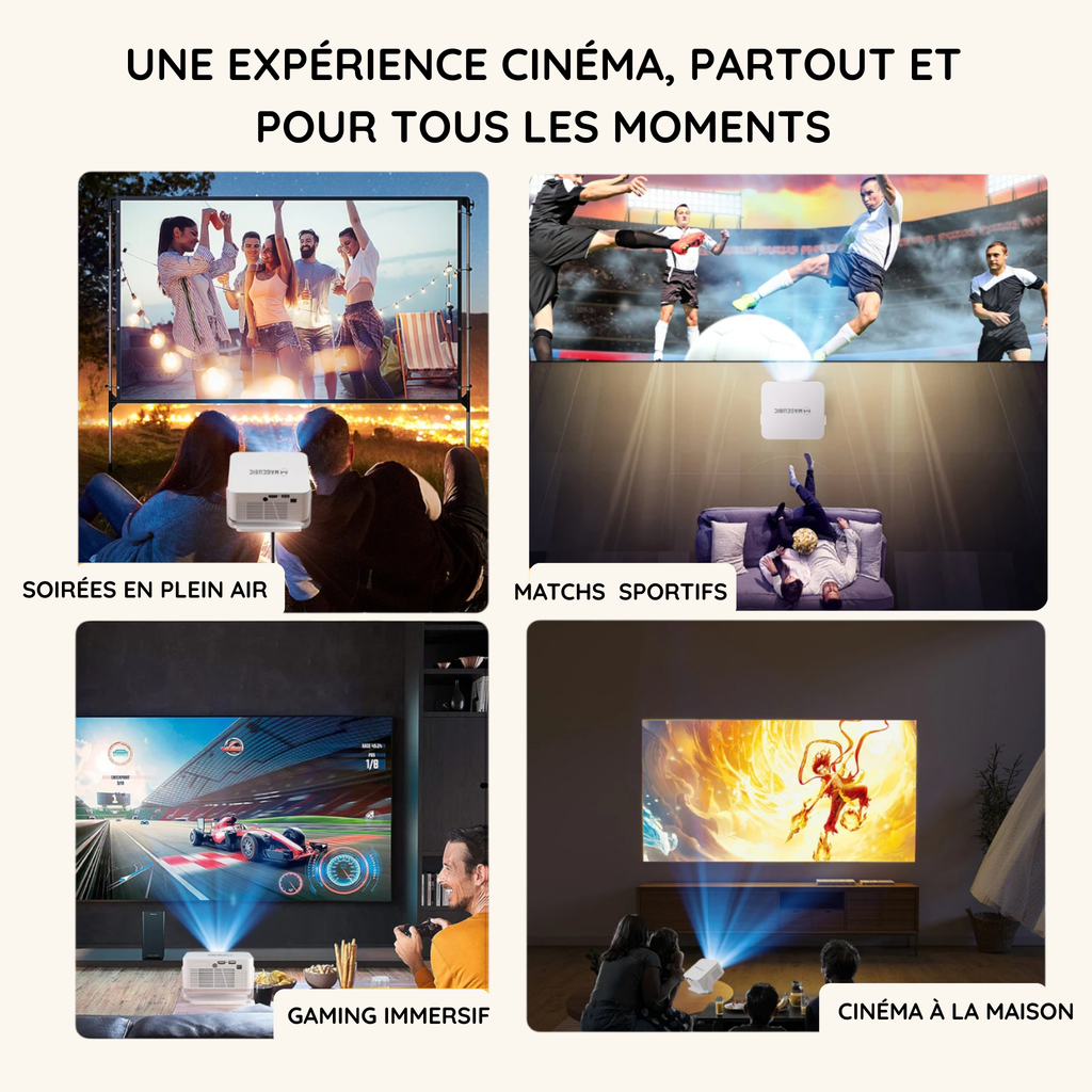 Projecteur vidéo portable MG3 - Image Haute résolution 4K