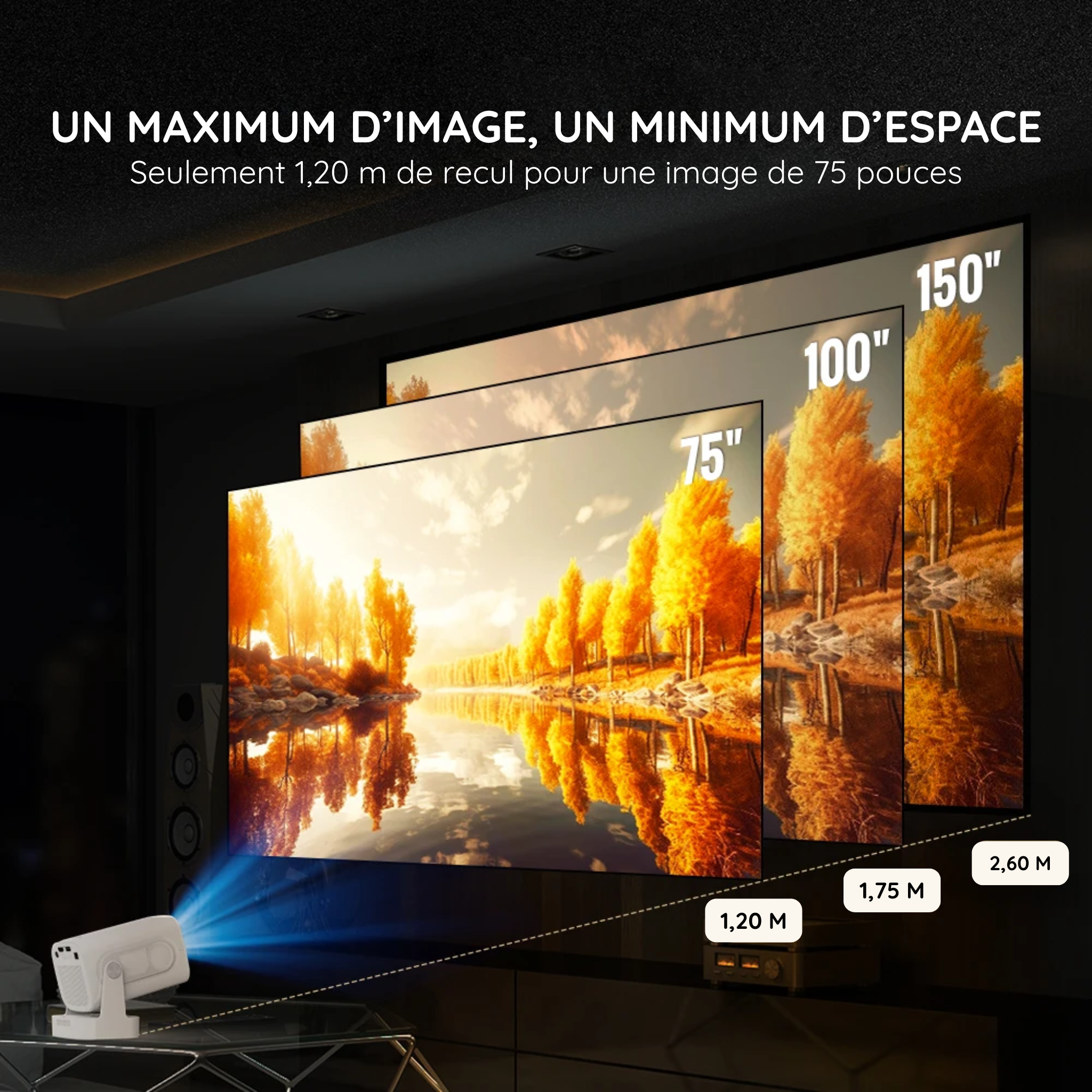 Video projecteur Nova One 4K 1080P Auto Focus