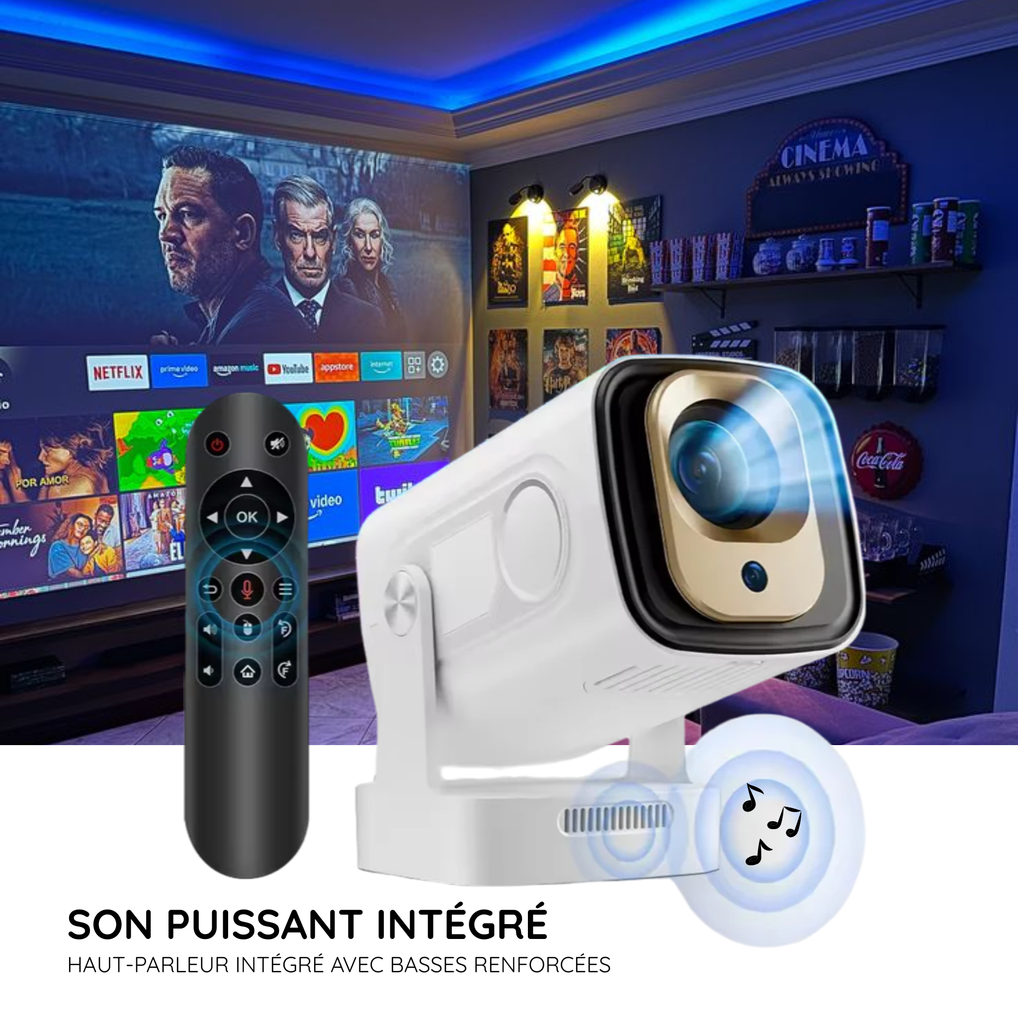 Video projecteur Nova One 4K 1080P Auto Focus