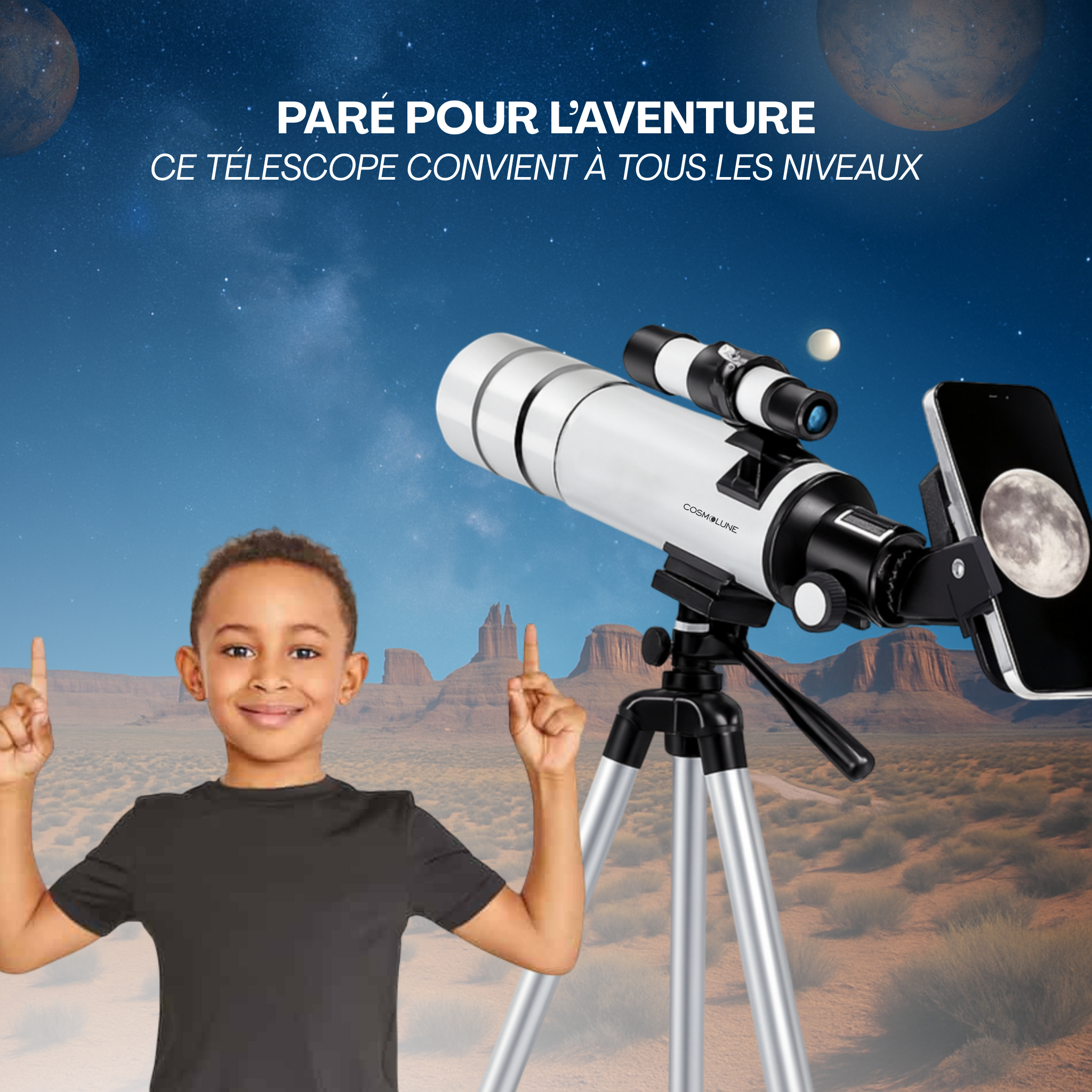 Télescope Astronomique Vesper observer la Lune et les Étoiles en Haute Résolution