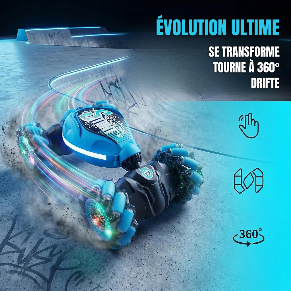 Voiture télécommandée cascadeuse pour enfants – Pilotage par gestes de la main