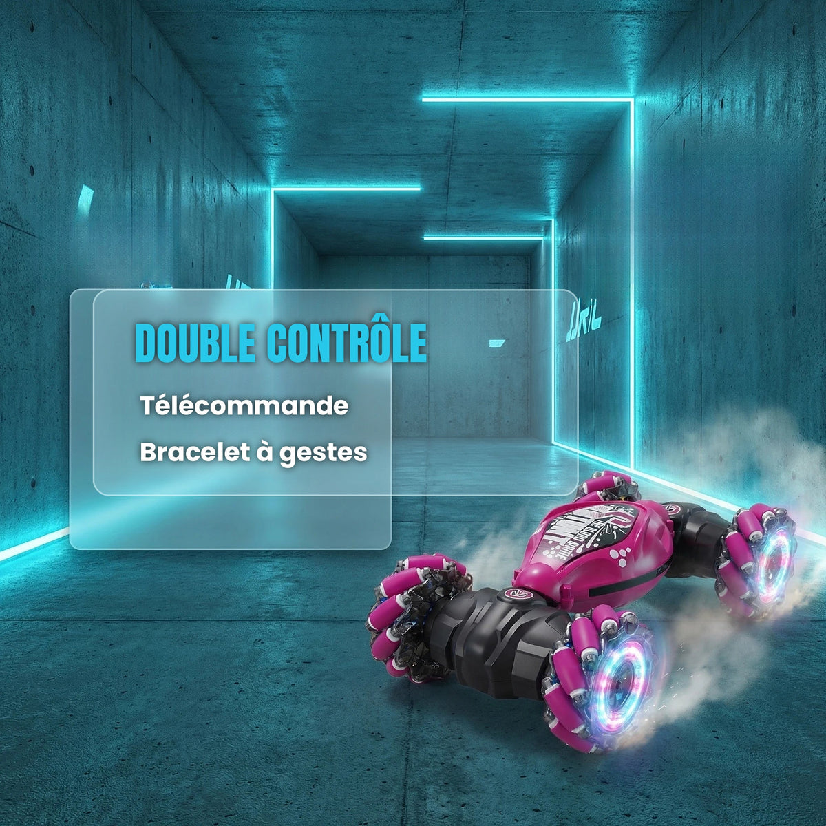 Voiture télécommandée cascadeuse pour enfants – Pilotage par gestes de la main