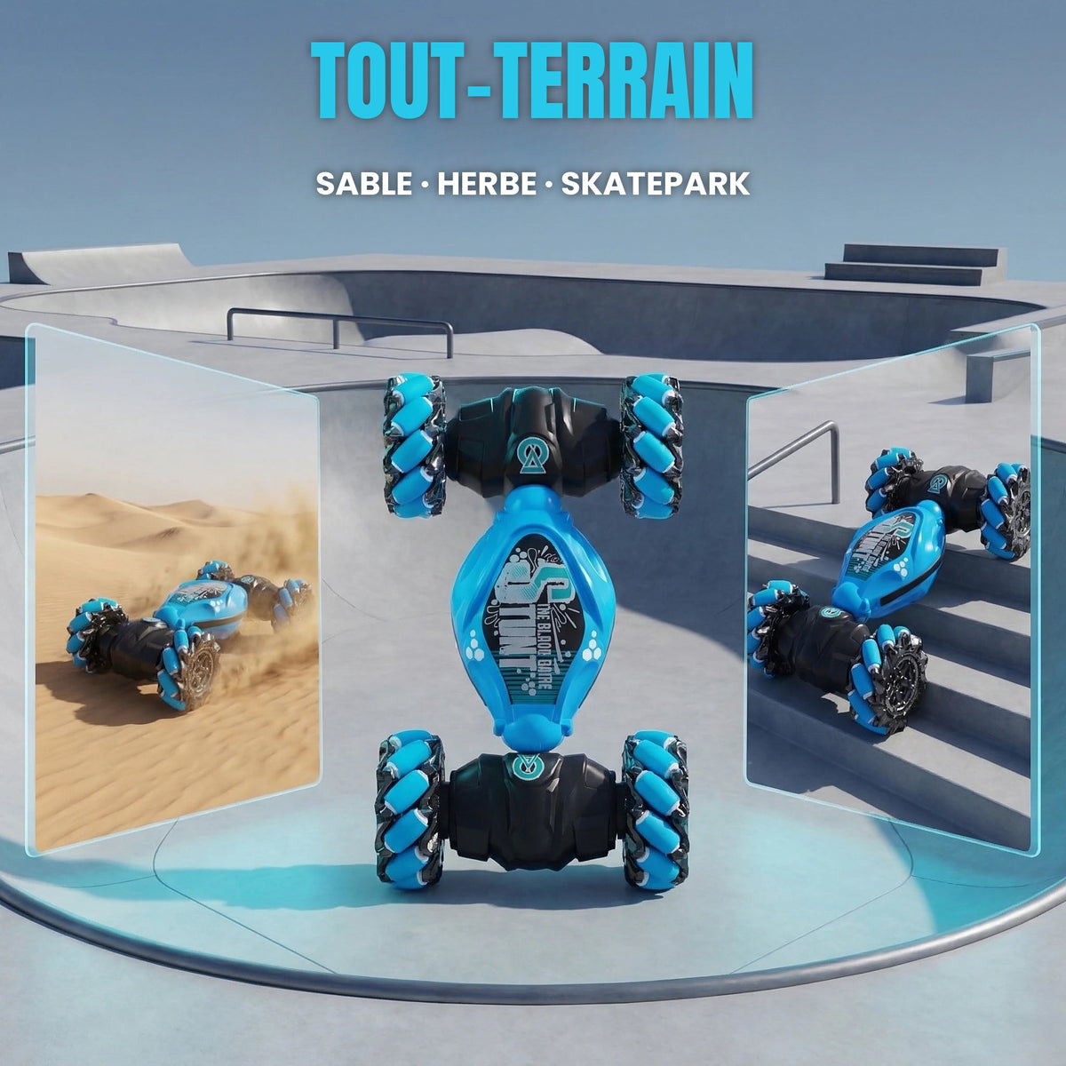 Voiture télécommandée cascadeuse pour enfants – Pilotage par gestes de la main