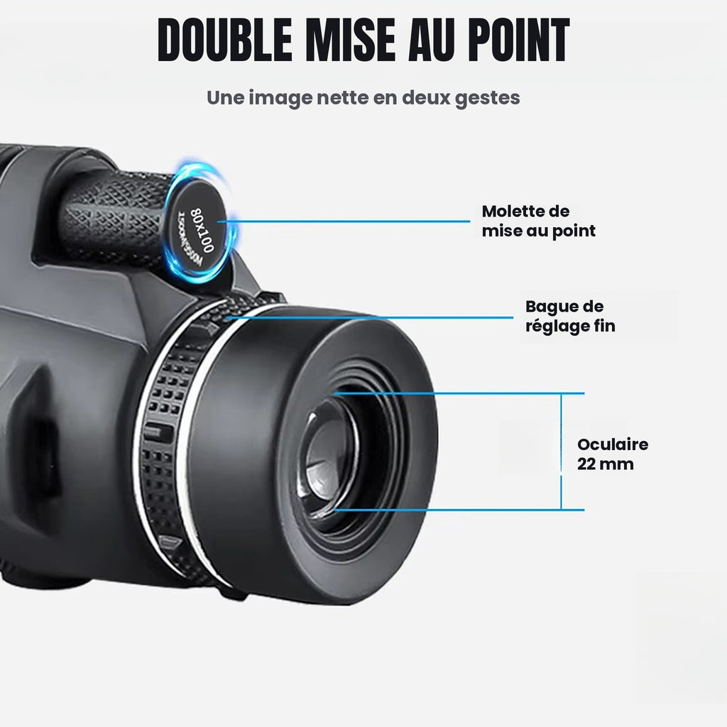 Télescope monoculaire HD 42 mm avec trépied