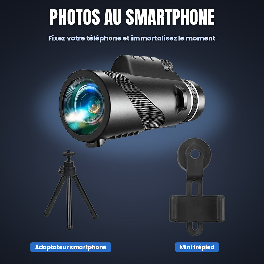Télescope monoculaire HD 42 mm avec trépied