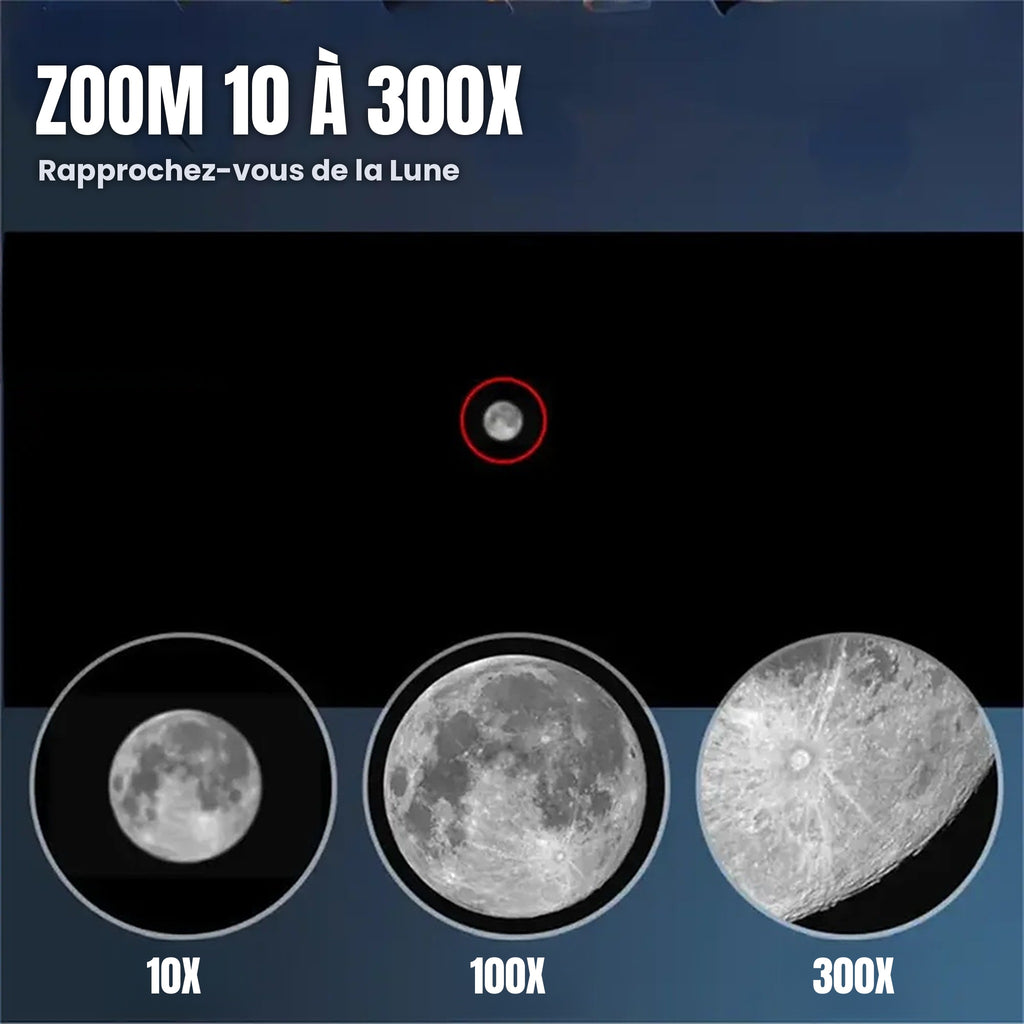 Télescope monoculaire de poche zoom 10-300x