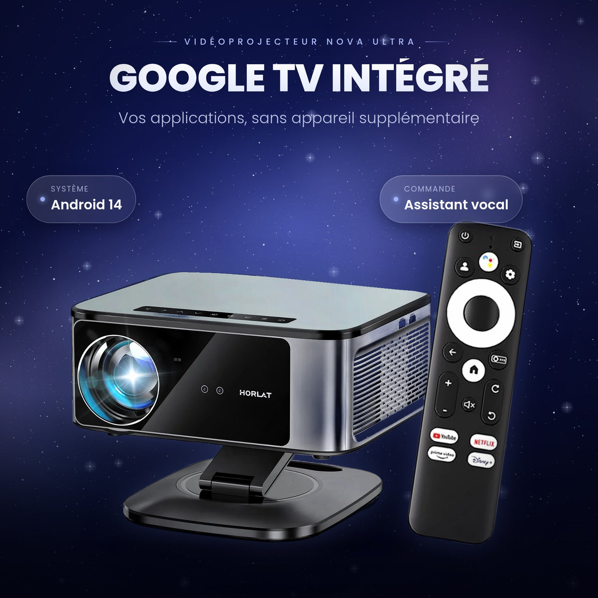 Vidéoprojecteur Nova Ultra – Full HD 1080P,Auto Focus