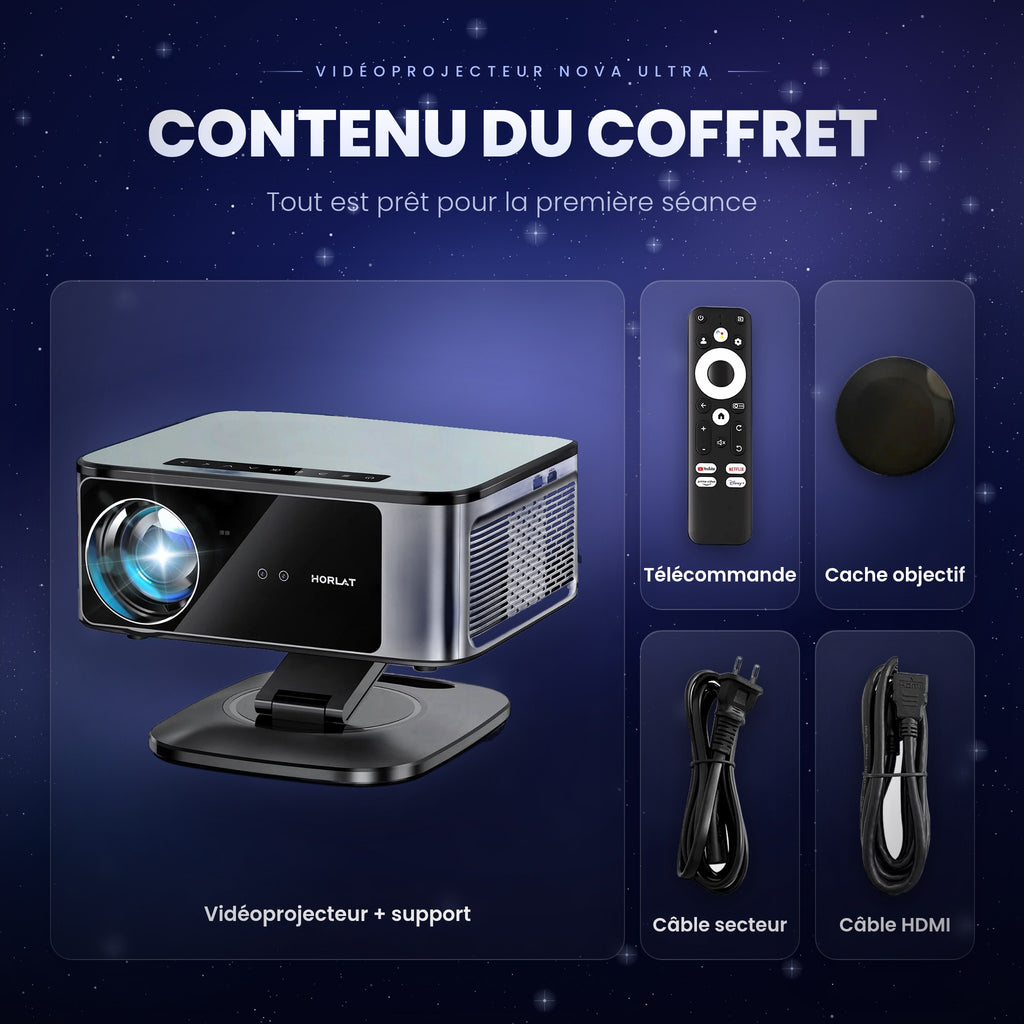 Vidéoprojecteur Nova Ultra – Full HD 1080P,Auto Focus