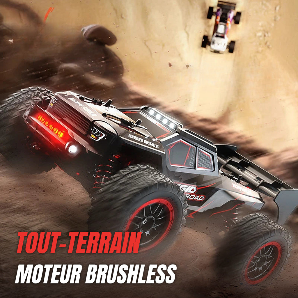 Voiture RC 1:16 – 80 km/h, pack 3 batteries + sac