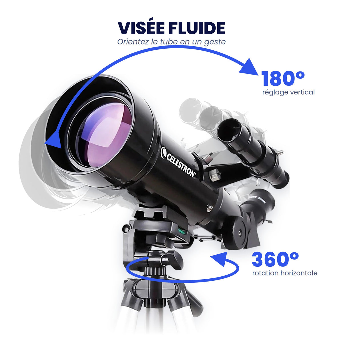 Télescope 70/600 de Voyage avec Sac à Dos