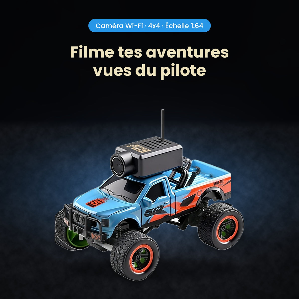 Voiture télécommandé pour enfant avec caméra Wi-Fi