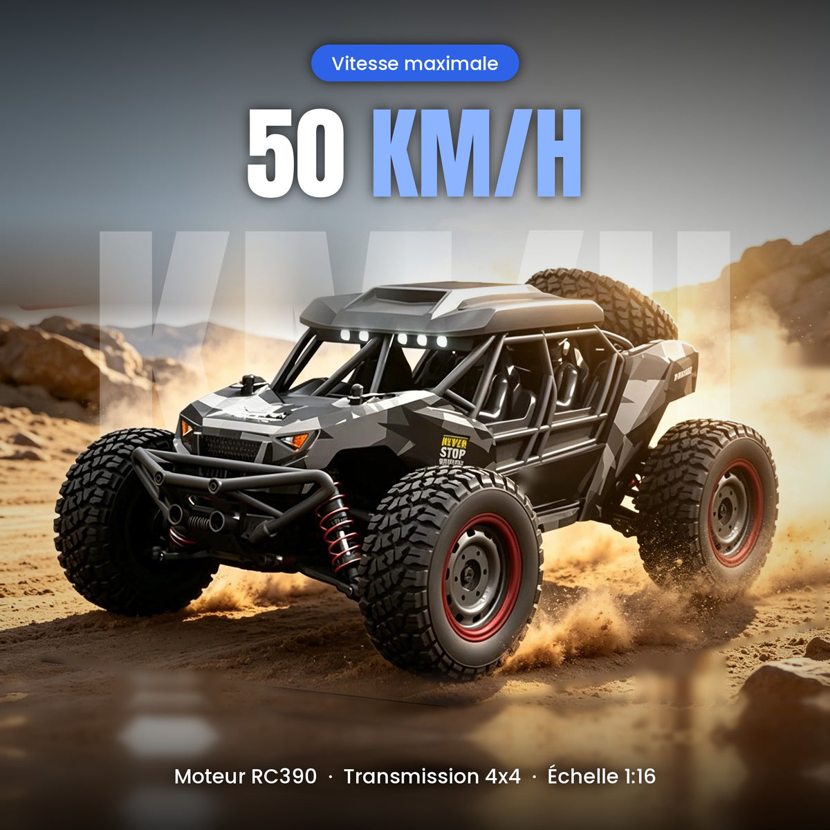 Voiture Télécommandée 4x4 Tout Terrain 50 km/h